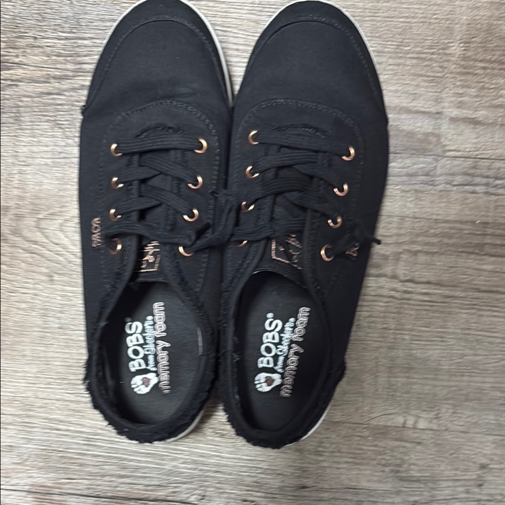 BOBS from Skechers Fun Black Canvas Sneakers